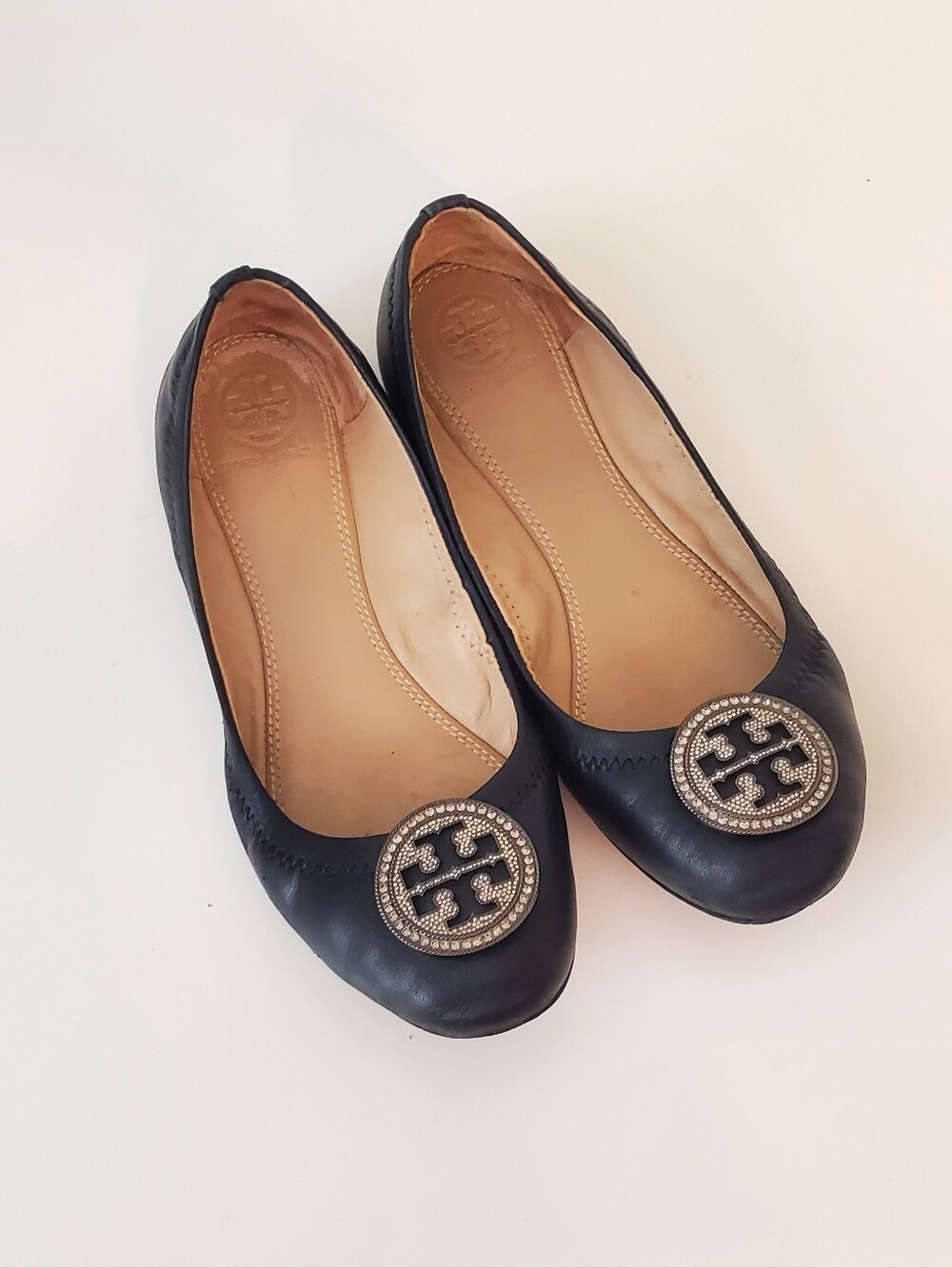 Tory Burch Lianna Navy Flats Size 6.5
